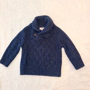Cat & Jack 12m boys Heathered Blue Turtleneck Sweater